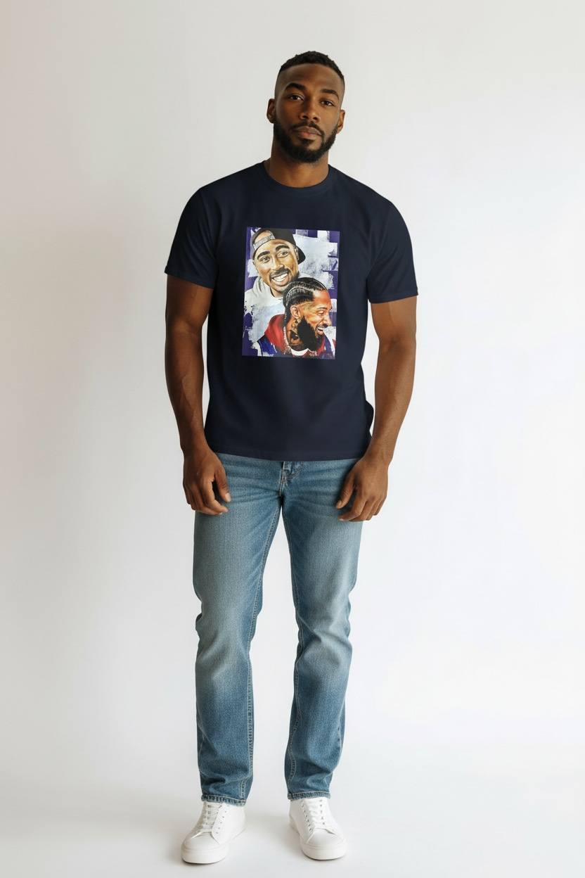 Playerytees Tupac & Nipsey Hussle Tribute T-Shirt