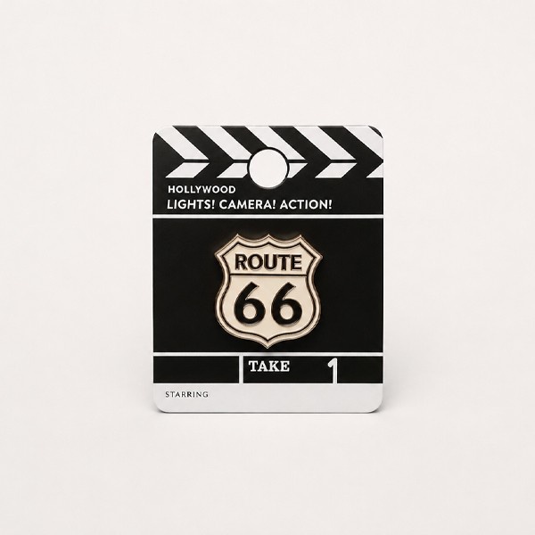 Route 66 Lights Camera Action Style - Keychain