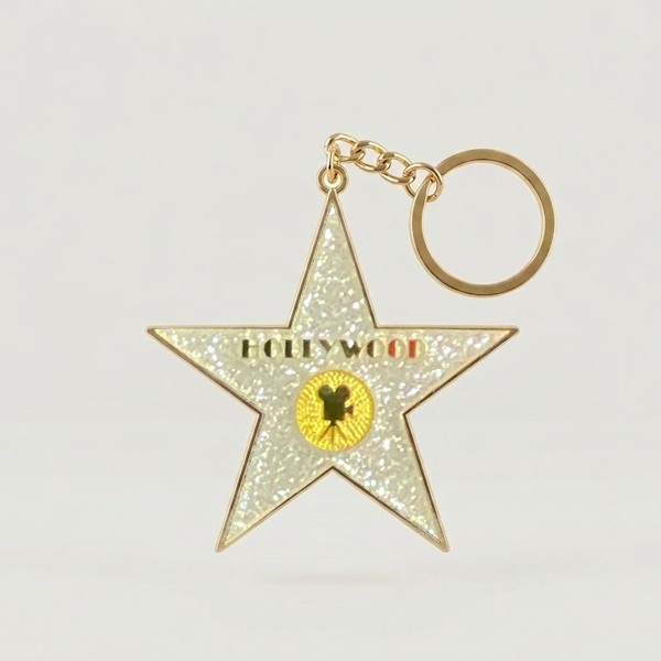 Golden Hollywood Star Keychain – Hollywood Walk of Fame Style