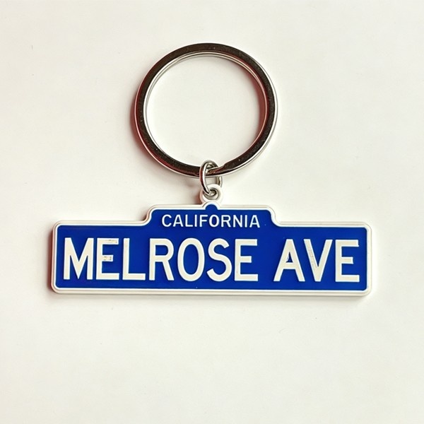 Melrose Ave Keychain – California License Plate Style