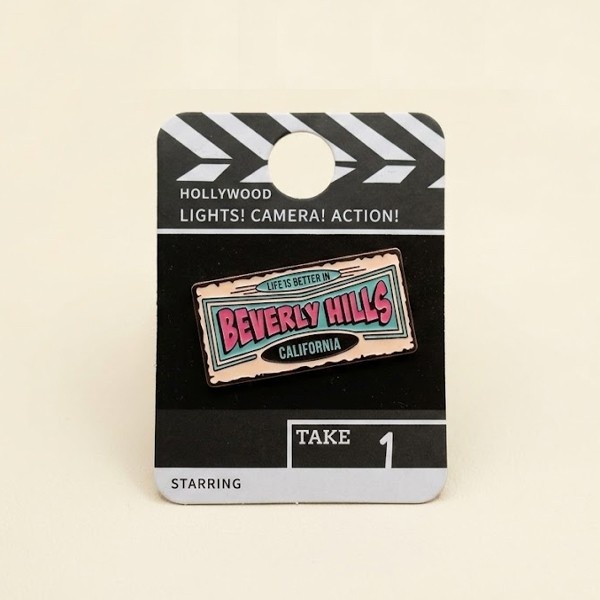 Beverly Hills Lights Camera Action Style - Keychain