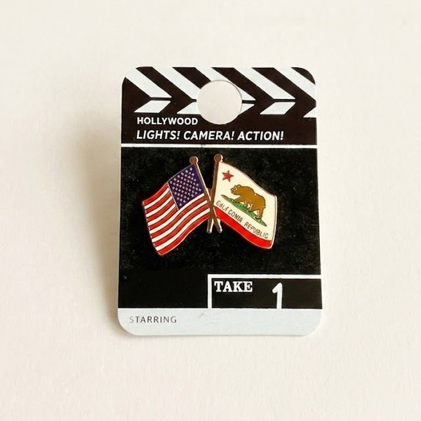 The California-American Flag Lights Camera Action Style - Keychain