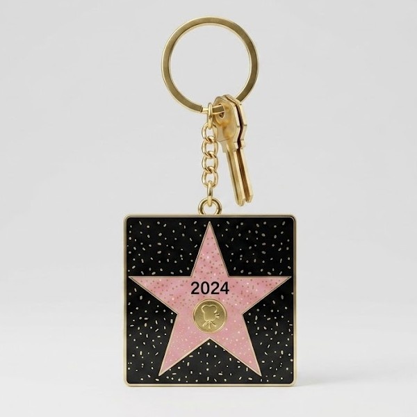 2024 Square Star Keychain – Hollywood Walk of Fame Style